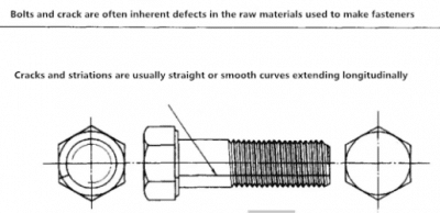 Figure 4. Description of the longitudinal crack of the bolt in the national standard