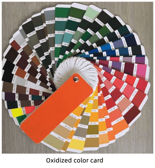 Oxidized color card