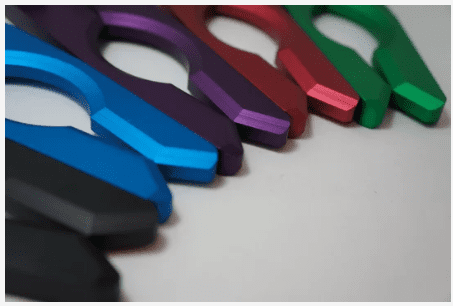 anodized machined aluminum parts with different colors