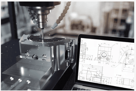 cnc machining system with machined parts drawing design
