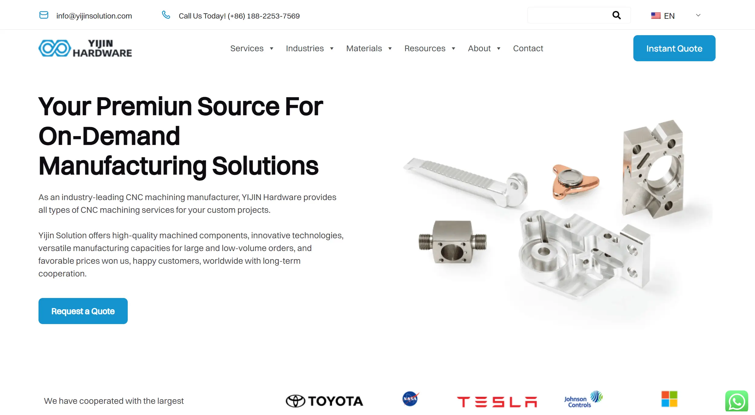 Yijin Hardware: On-demand Manufacturing Solutions